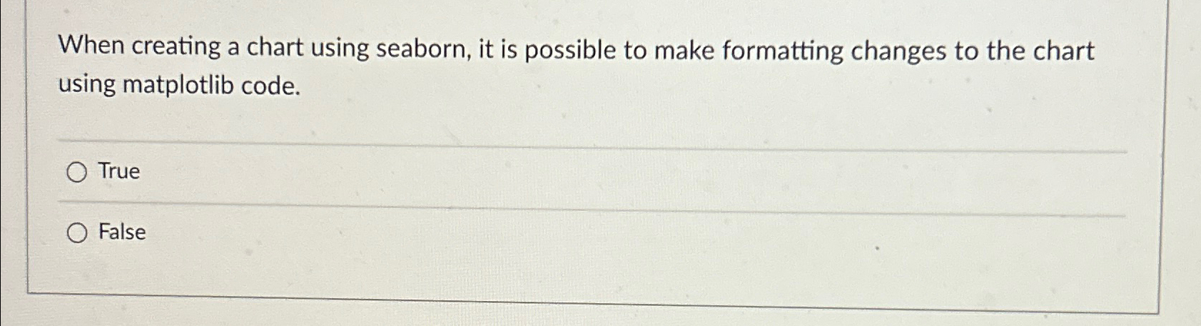  When creating a chart using seaborn, it is possible to make