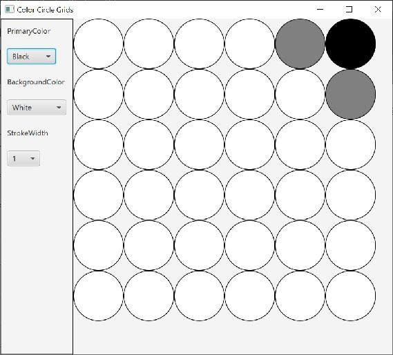 Application { public void start(Stage primaryStage) { //create a CirclePane object. CirclePane
