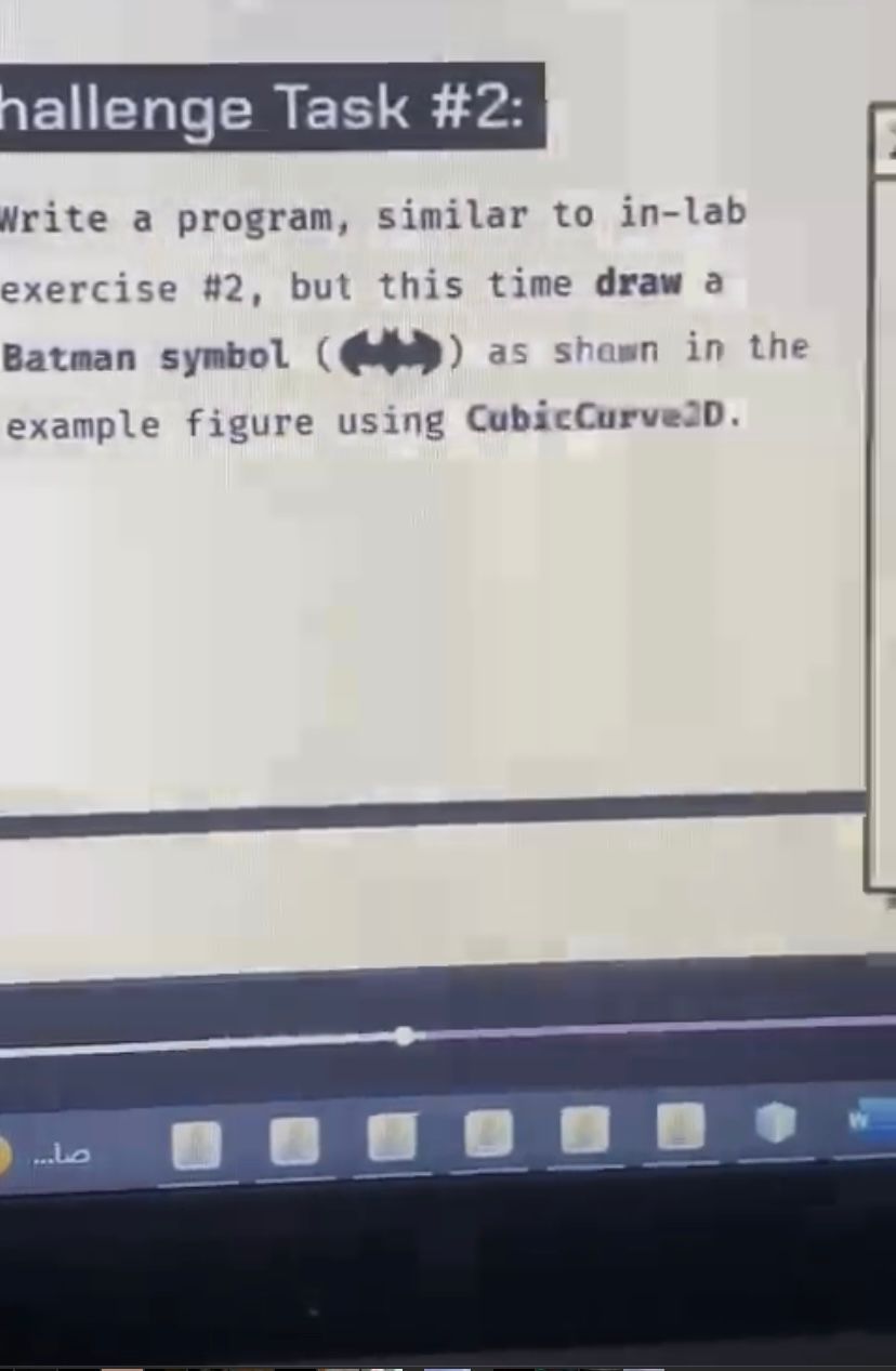  code java fx hallenge Task #2: Write a program, similar to