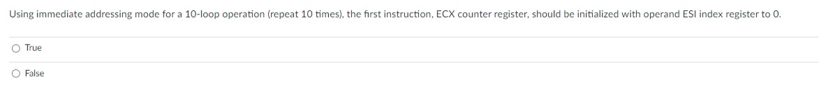  Using immediate addressing mode for a 10-loop operation (repeat 10 times),