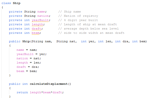  Can someone please correct my initializeShips() method it should loads ship