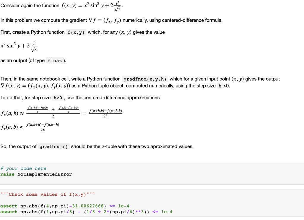  Consider again the function f(x, y) = x? sin y+2 In