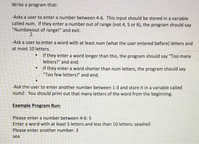 Please show how to write this code thanks. Write a program