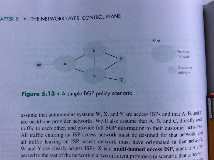 that reaches stub networks W X, and Y. Based on the information
