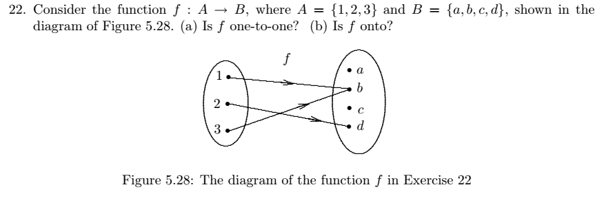 Consider the function f : AB, where A = { 1 ,