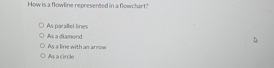  How is a flowline represented in a flowchart? As parallel lines