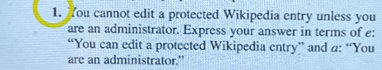  Zou cannot edit a protected Wikipedia entry unless you are an