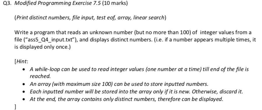 C++ complete and working program Q3. Modified Programming Exercise 7.5 (10 marks)