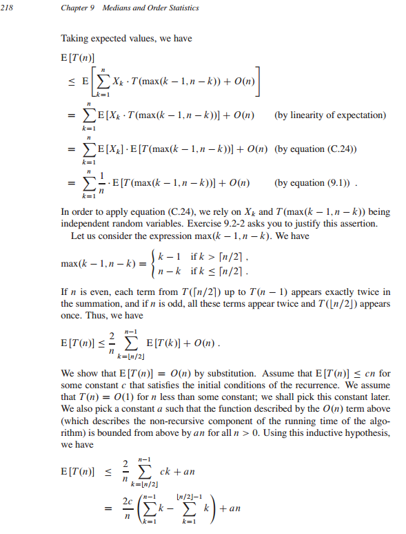 numbers (unsorted) and an integer k. Output: the element x which is