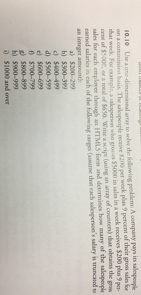  its on HTML & JavaScript 10.10 Use a one-dimensional array to