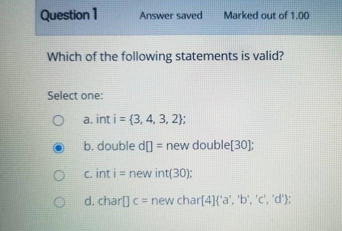 i need double check and see the correct answer Question 1 Answer