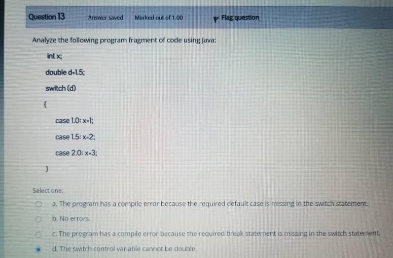 10; count 0) [ System.out.println( message) n- 1 Choose valid statement for