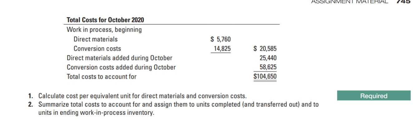 blocks in a single processing department. Direct materials are added at the