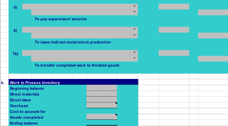 of direct material to production. 2. Paid 40,000 hours of direct labor