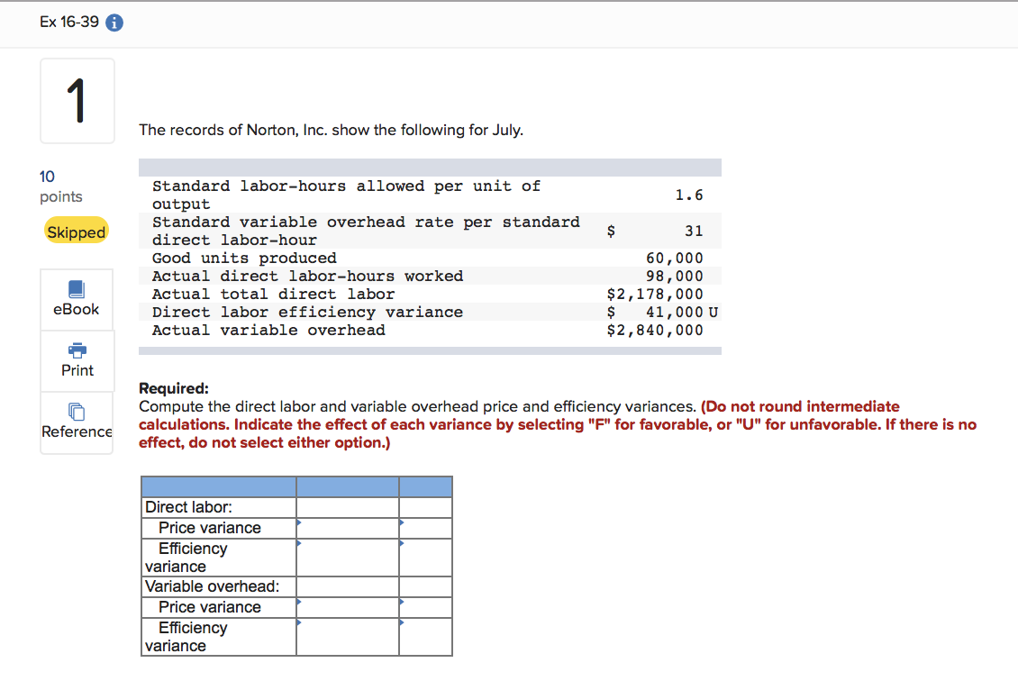 Please answer this question CoursHeroTranscribedText: Ex 16-39 1 The records of Norton,