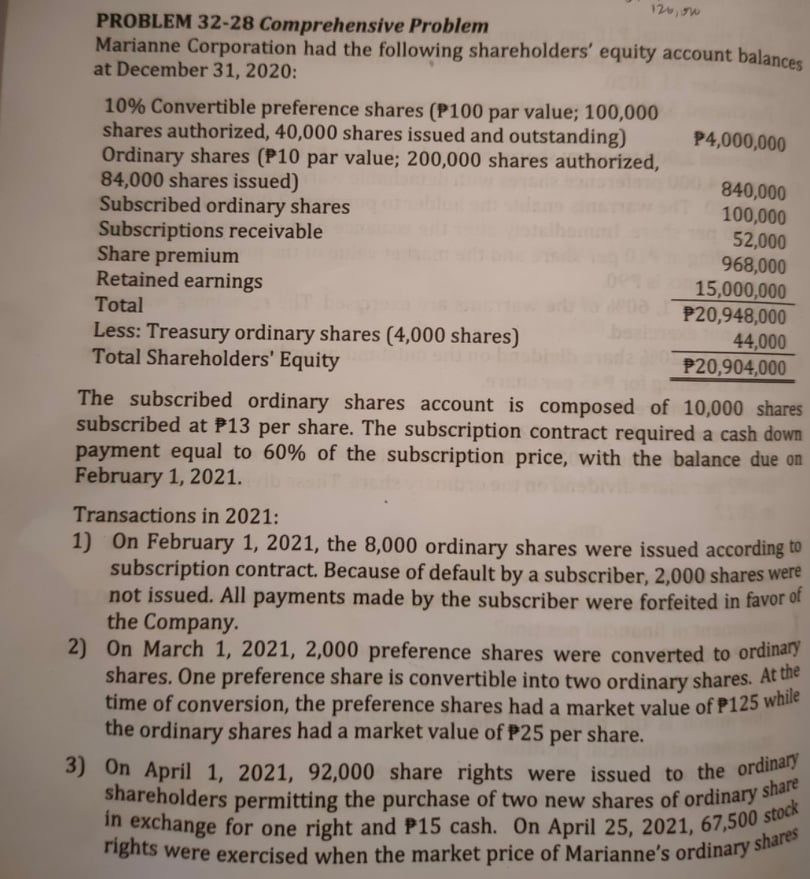 ANSWER THE QUESTIONS WITH SOLUTIONS THIS IS A AUDIT PROBLEM CoursHeroTranscribedText: 120,