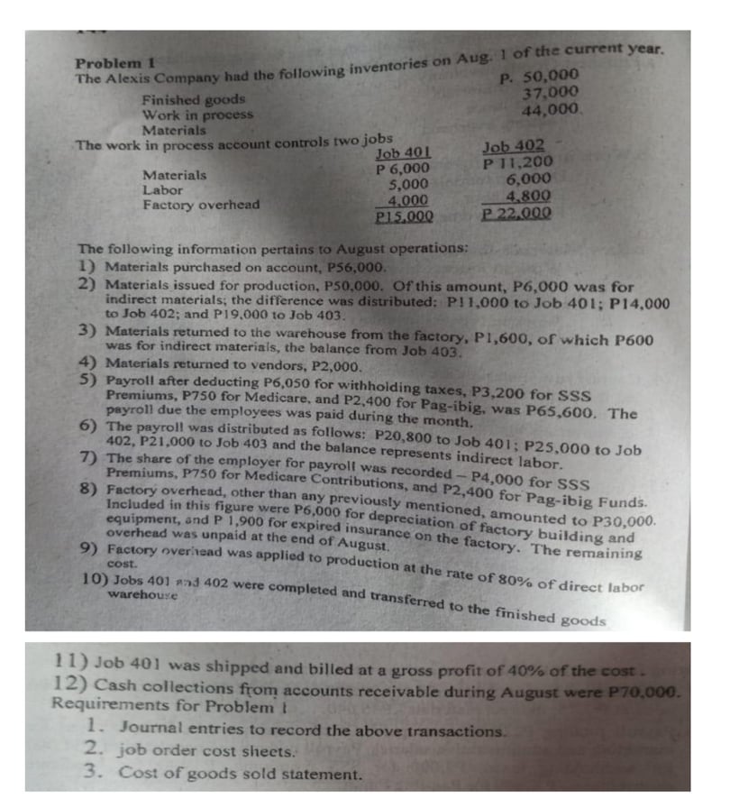 What is the proper solution for these problem? Subject: Cost accounting CoursHeroTranscribedText: