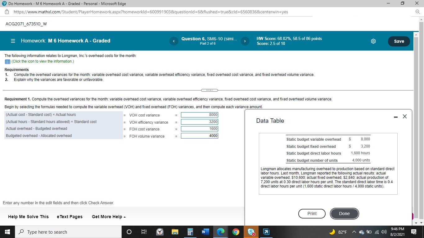 CoursHeroTranscribedText: Do Homework - M 6 Homework A - Graded -