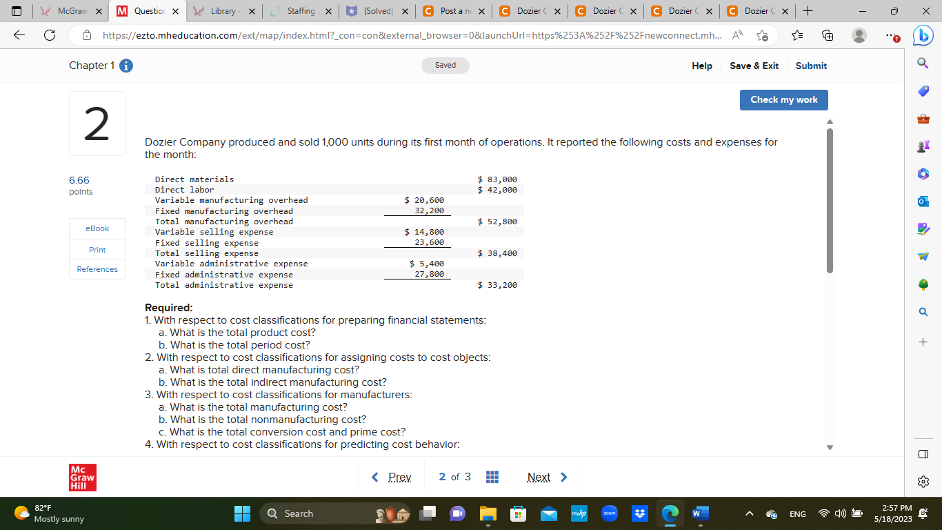  McGraw X M Question X Library - X Staffing : *