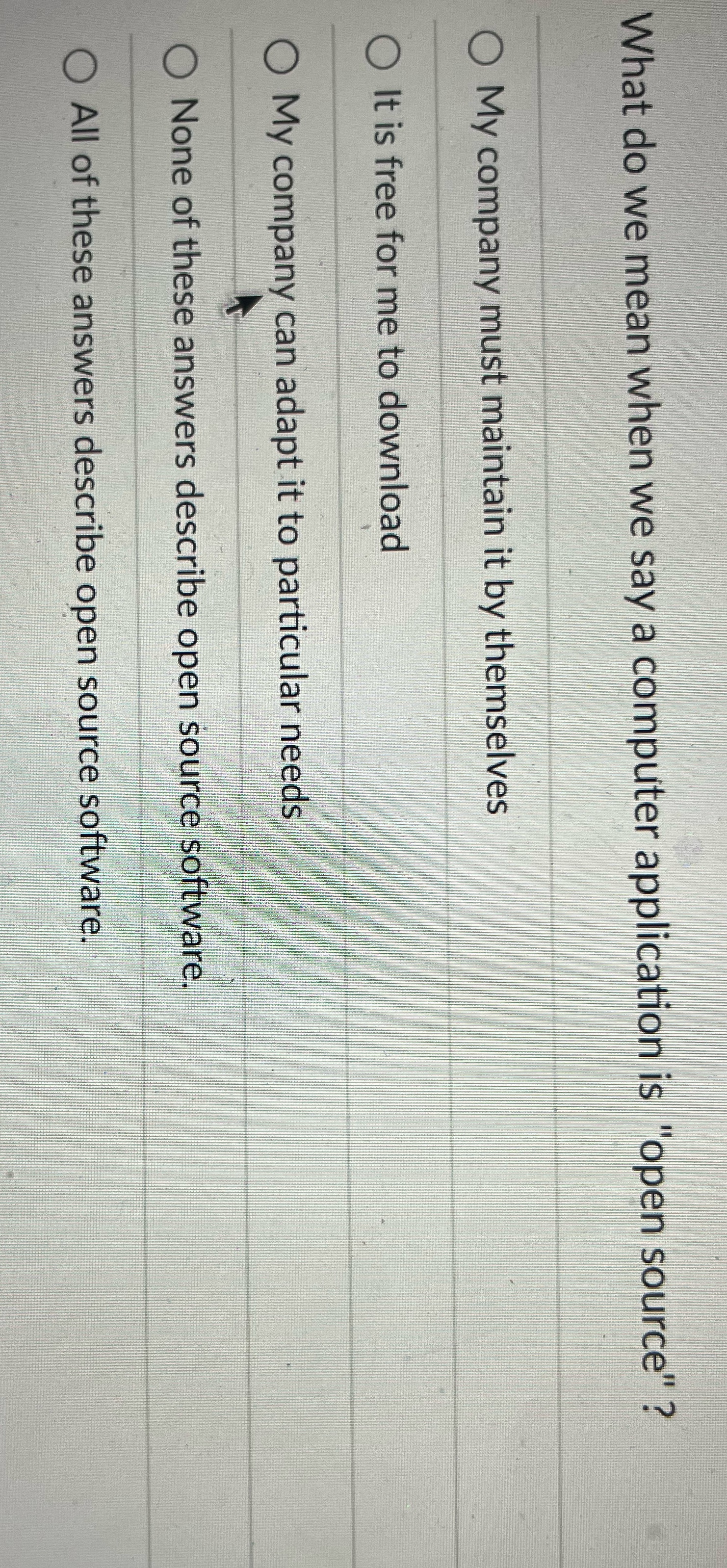  What do we mean when we say a computer application is
