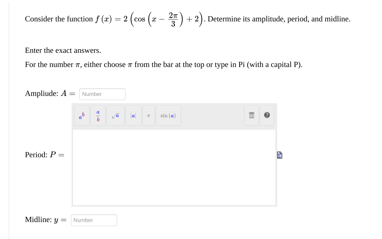 CoursHeroTranscribedText: Consider the function f (x) = 2 cos (ac -