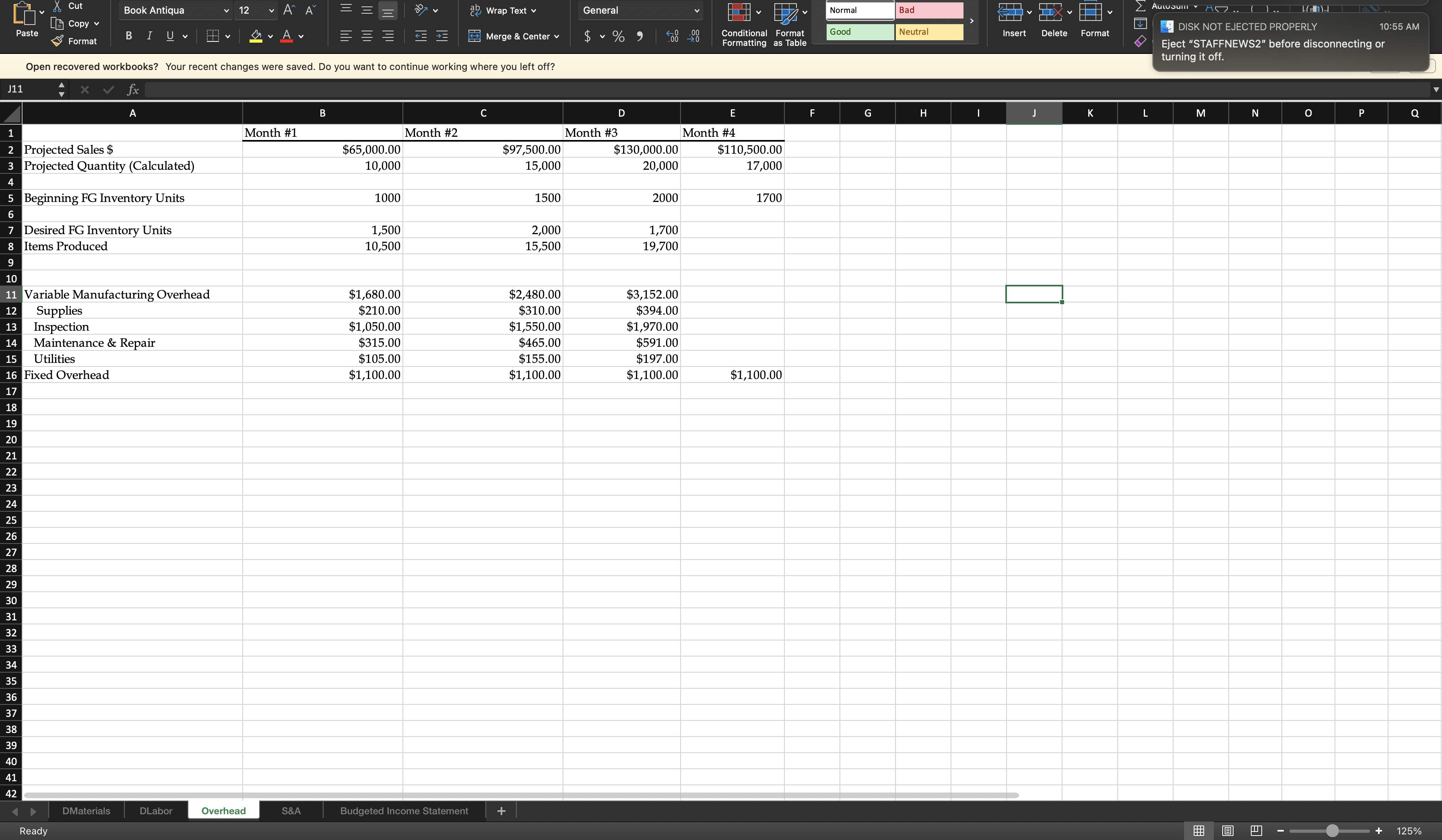 Please fill in month 4 stats using the information below:These sales are