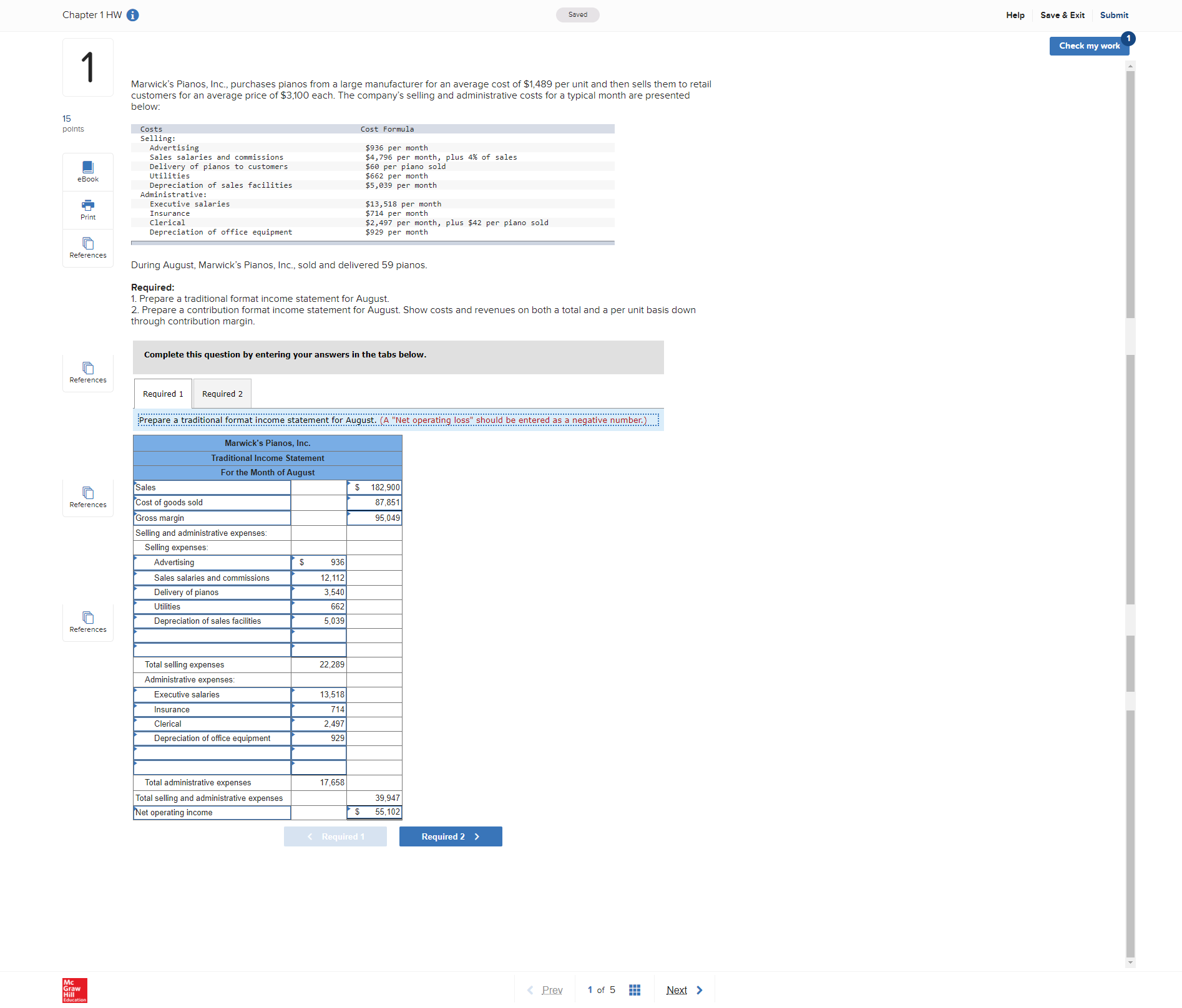Part 1 and Part 2 are both required to be completed. Please