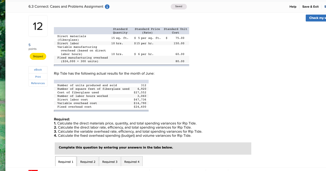  6.3 Connect: Cases and Problems Assignment i Saved Help Save &
