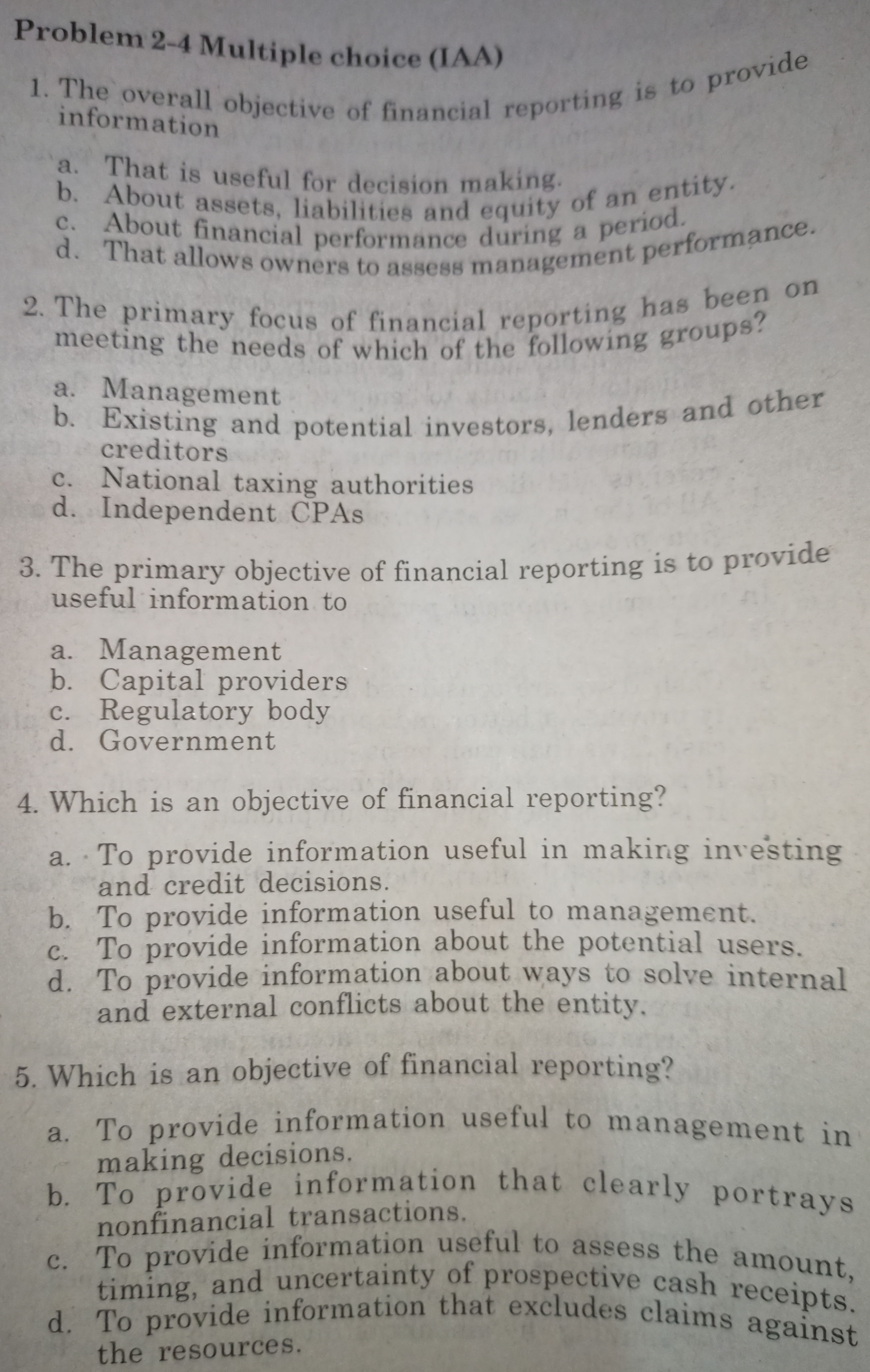 of the IFRS prevail over the Conceptual Framework. d. All of these
