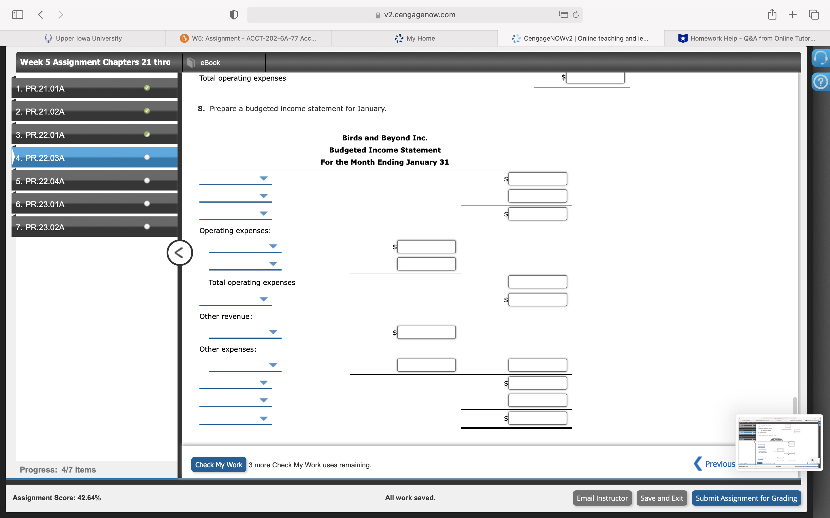 per unit Bird feeder 210 units at $40 per unit c. Desired