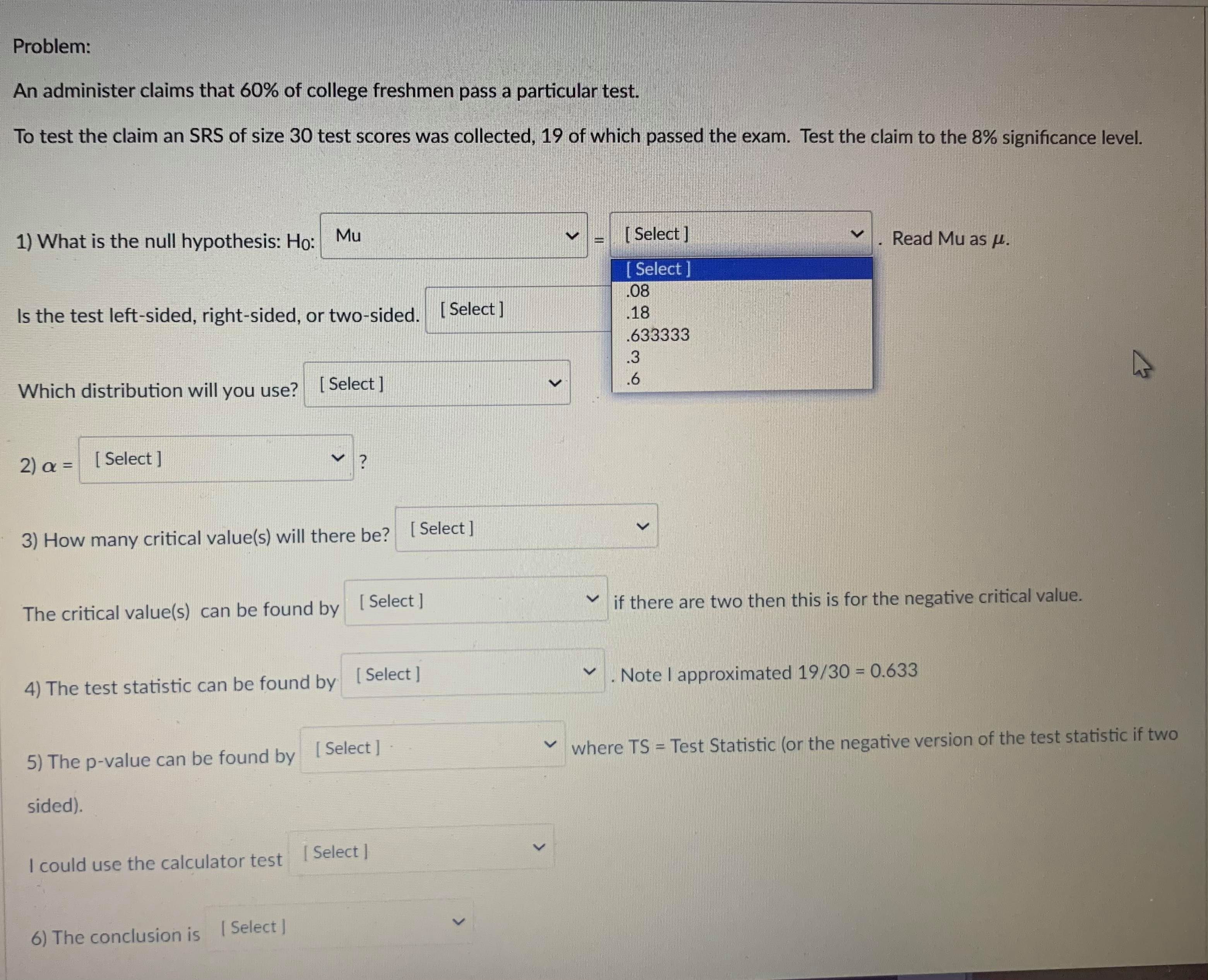 use the Z-distribution only if the population standard deviation (o) is known.