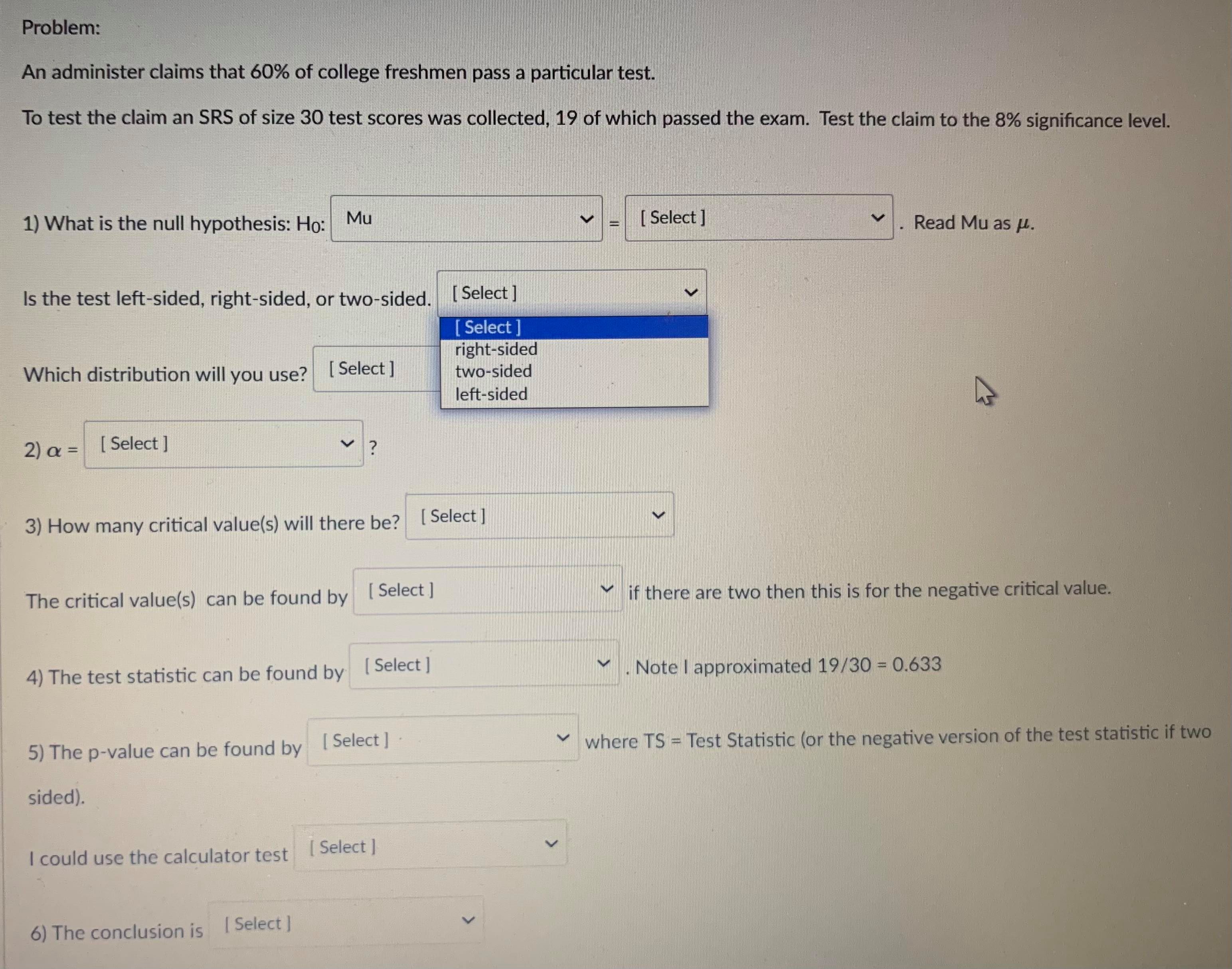 If we do not know the population standard deviation then we approximate