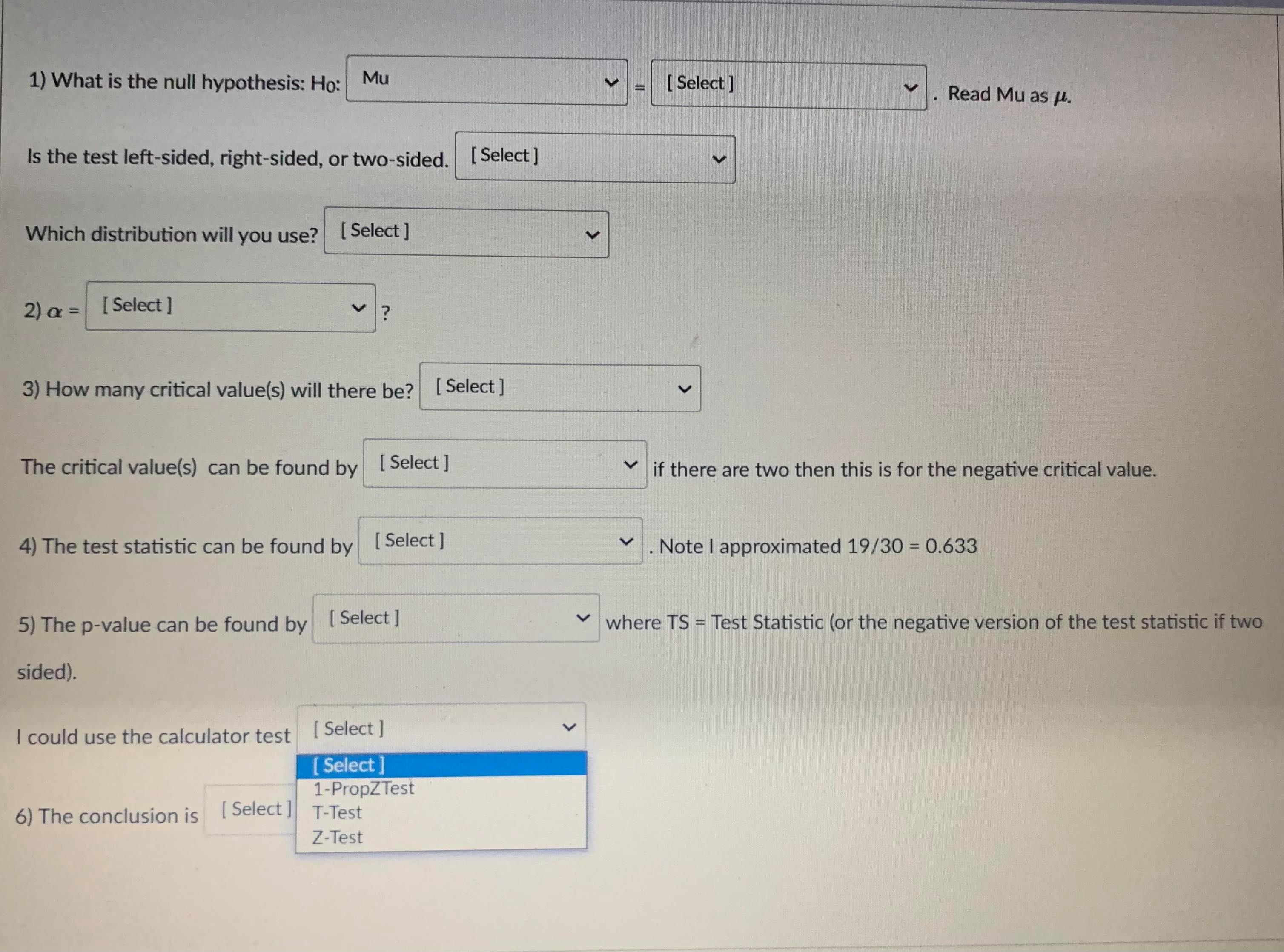 asking for a confidence interval to approximate the mean or proportion of