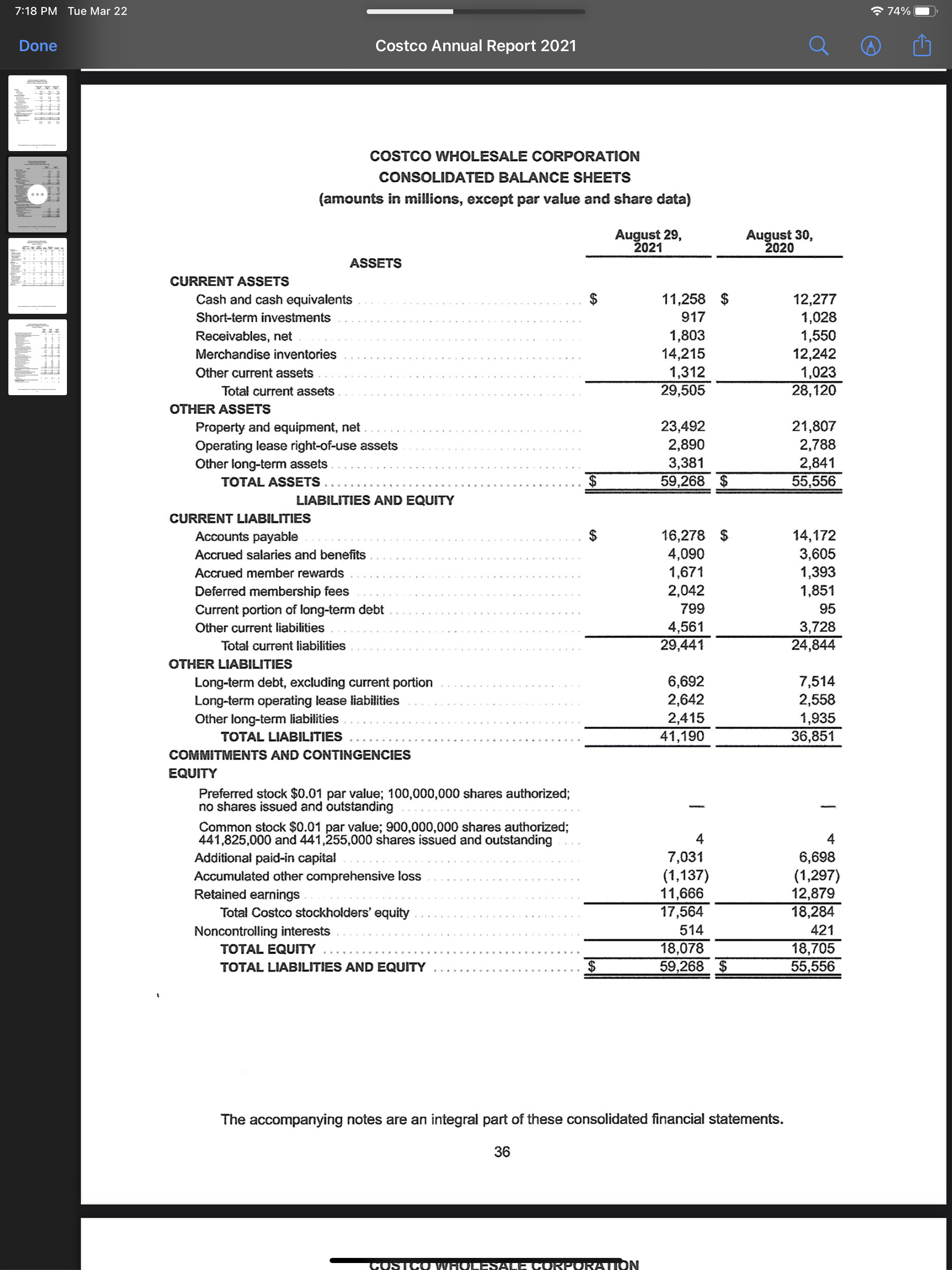 I need help in completing the ratios for the most recent year