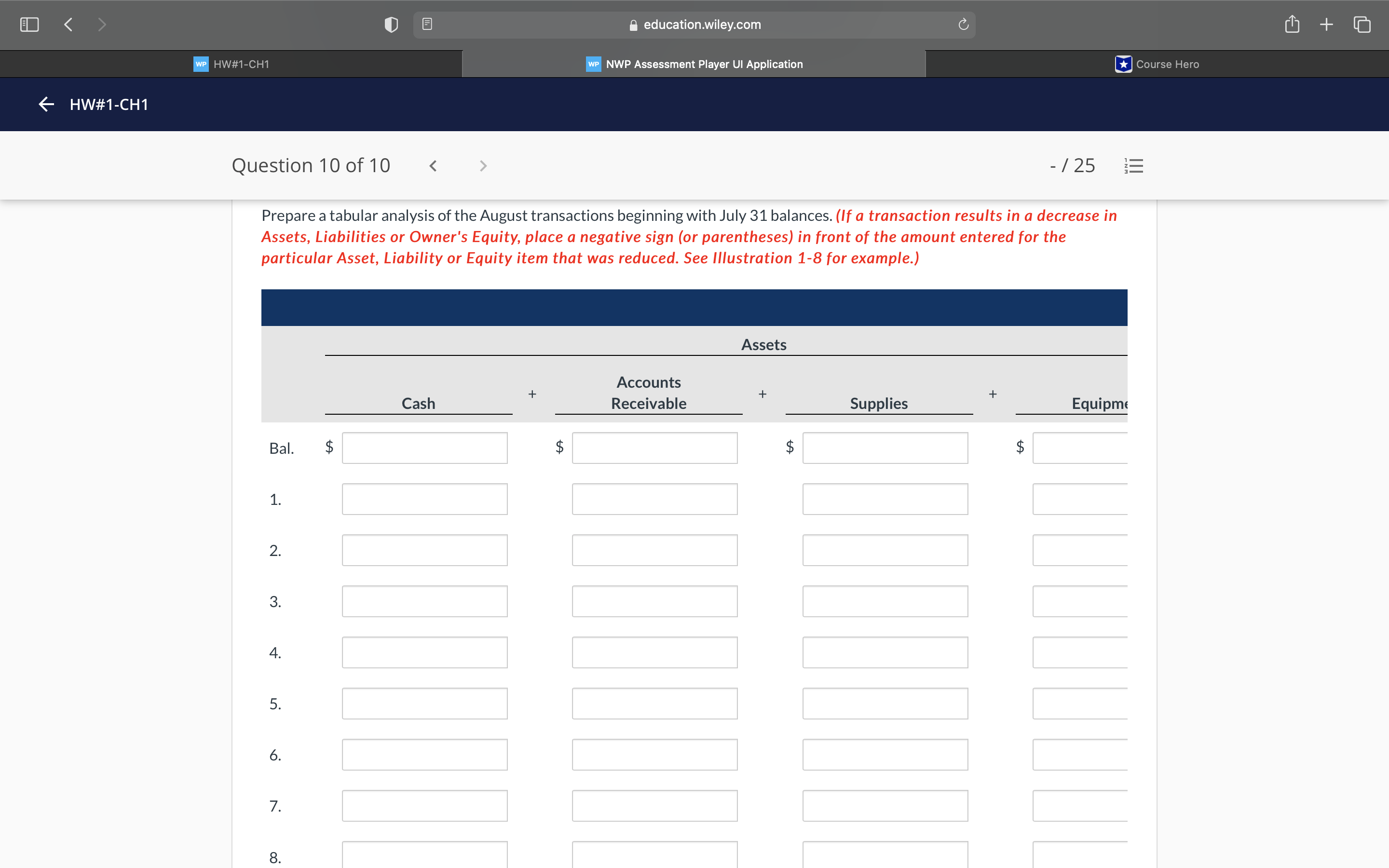 payable $98,900 Accounts receivable 75,500 Cash 49,700 Owner's capital 26,300 Prepare a