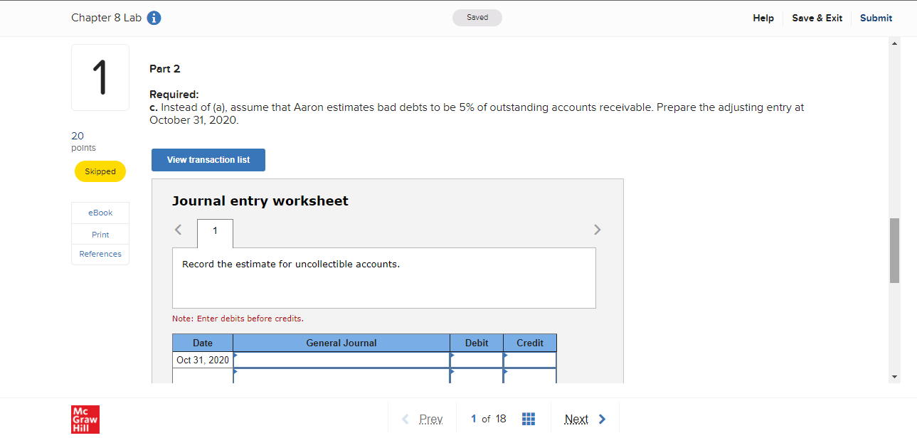 $1, 720,000 points Accounts receivable $155, 000 Allowance for doubtful accounts 3,