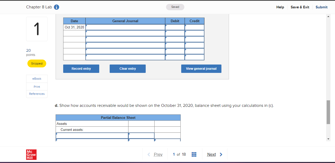 200 Skipped Part 1 eBook Required: Print a. Assuming Aaron estimates bad
