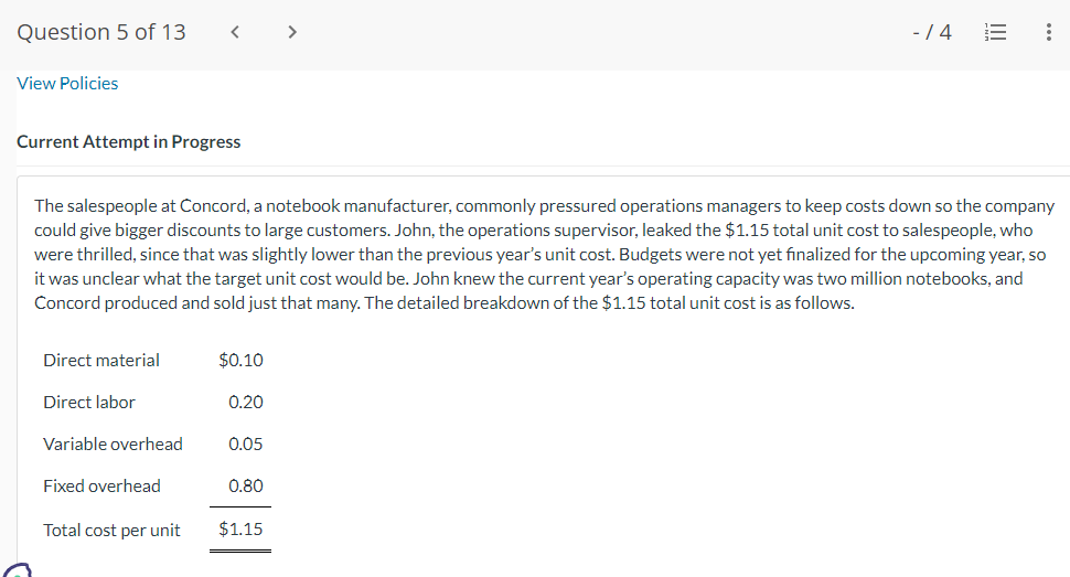 price was $1.80, how much gross margin did the company generate? Total