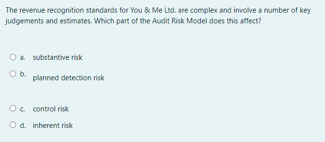 procedures. O c. analytical review procedures. O d. tests of details of