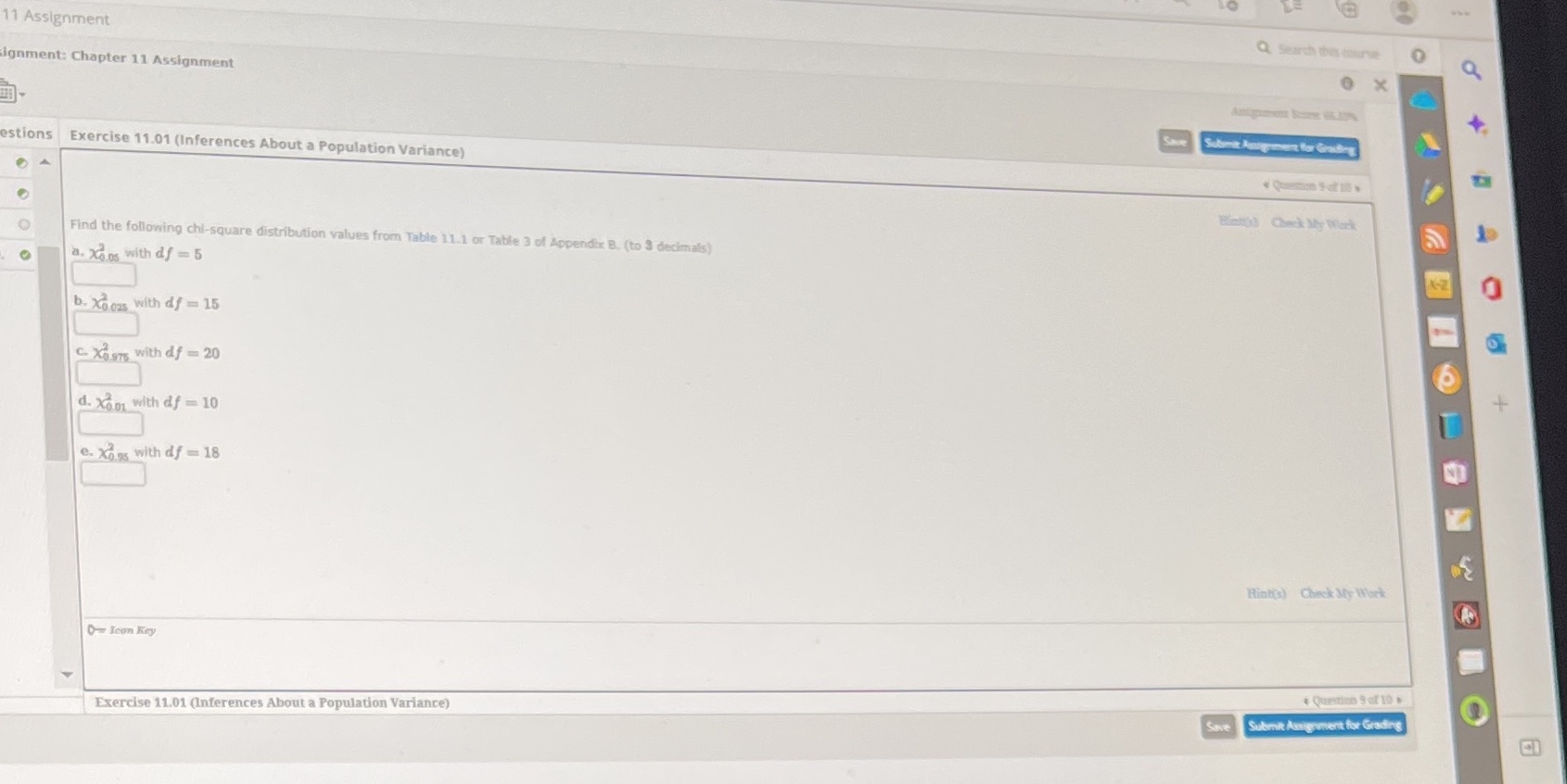  11 Assignment Q. Search the course ignment: Chapter 11 Assignment X
