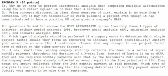  PROBLEM 3 (20 points) Ja. Why do we need to perform