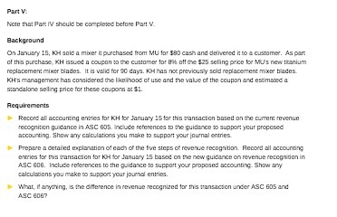 Part V. Note that Part IV should be completed before Part