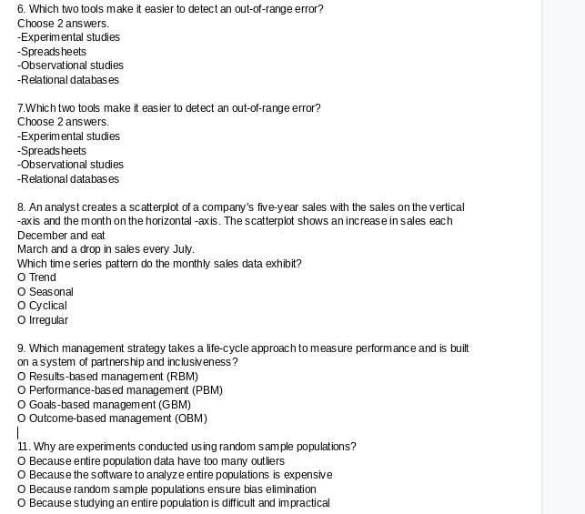 6. Which two tools make it easier to detect an out-of-range