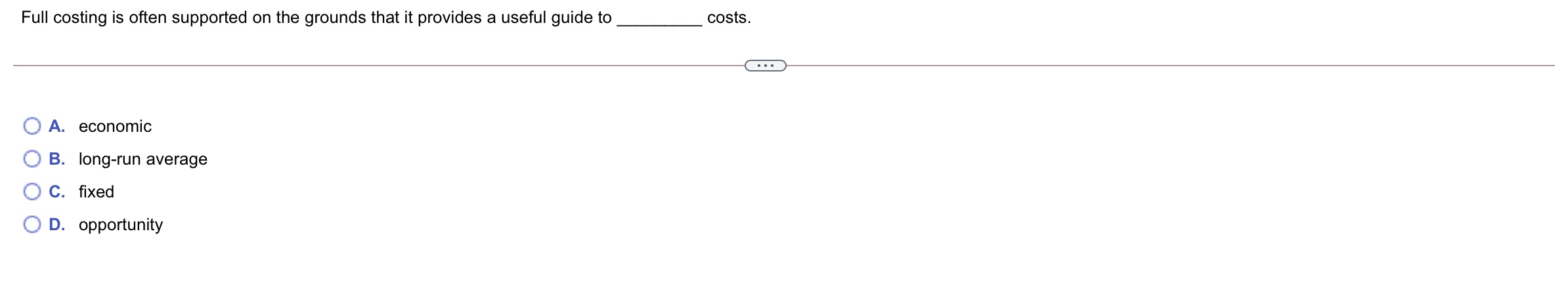 sum of direct and indirect costs. Which of these statements is/are correct?