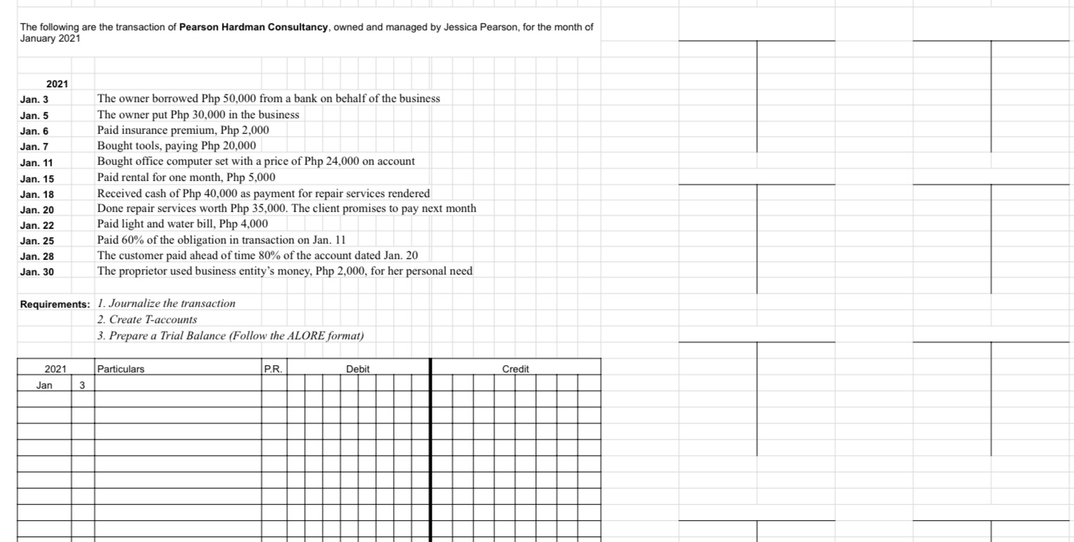 Journal Entry - (there will be a 2-point deduction if you have