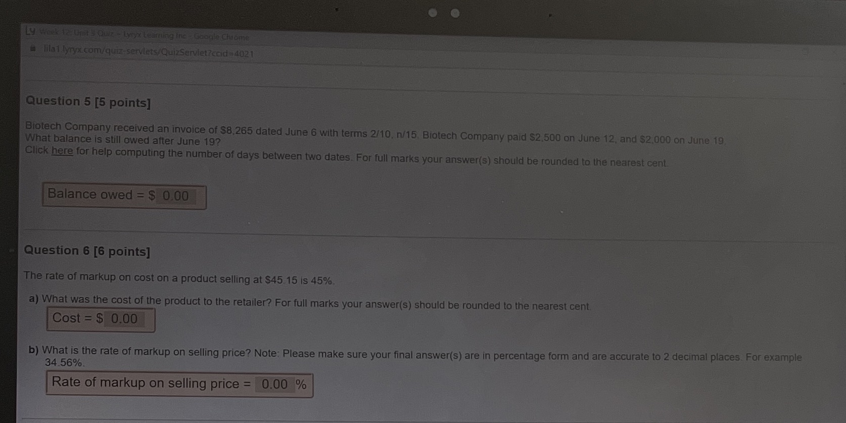 Ly Week 12: Unity Quiz - Lynx Learning Inc . Google