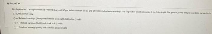 Please answer with working and explanation Question 14 On September 1, a