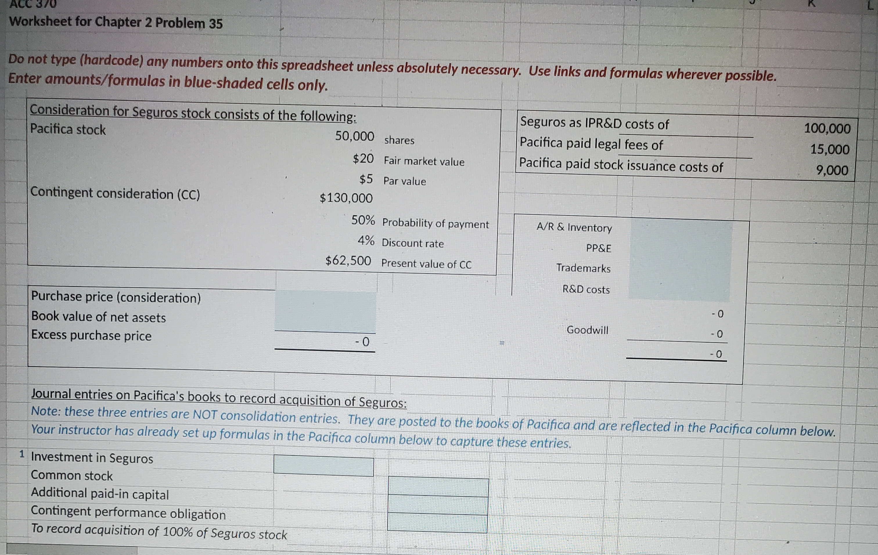Chapter 2 question 35 ACC 370 Worksheet for Chapter 2 Problem 35