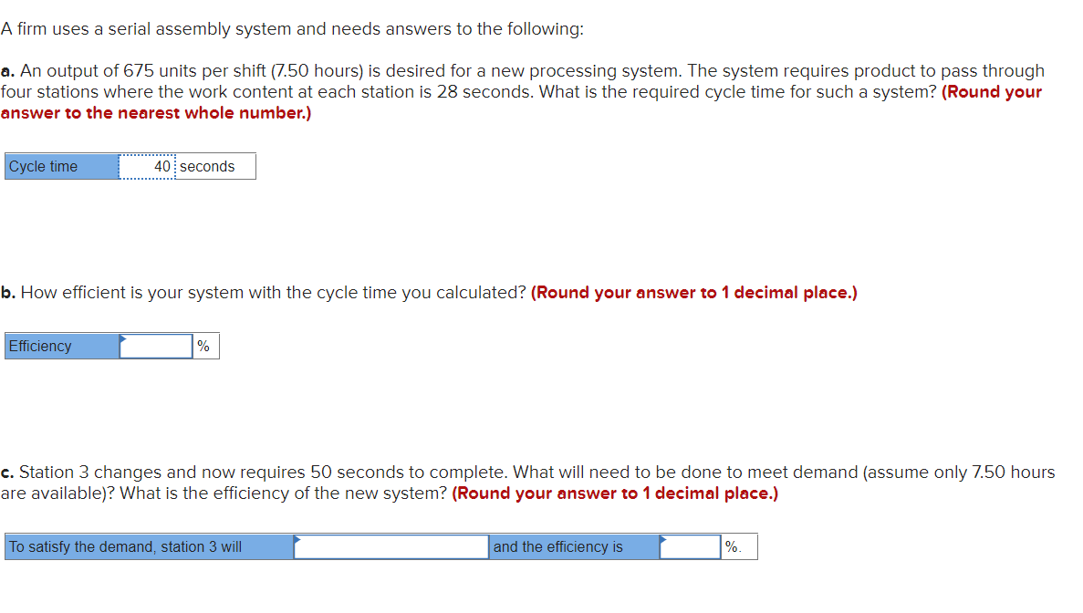 CoursHeroTranscribedText: A firm uses a serial assembly system and needs answers