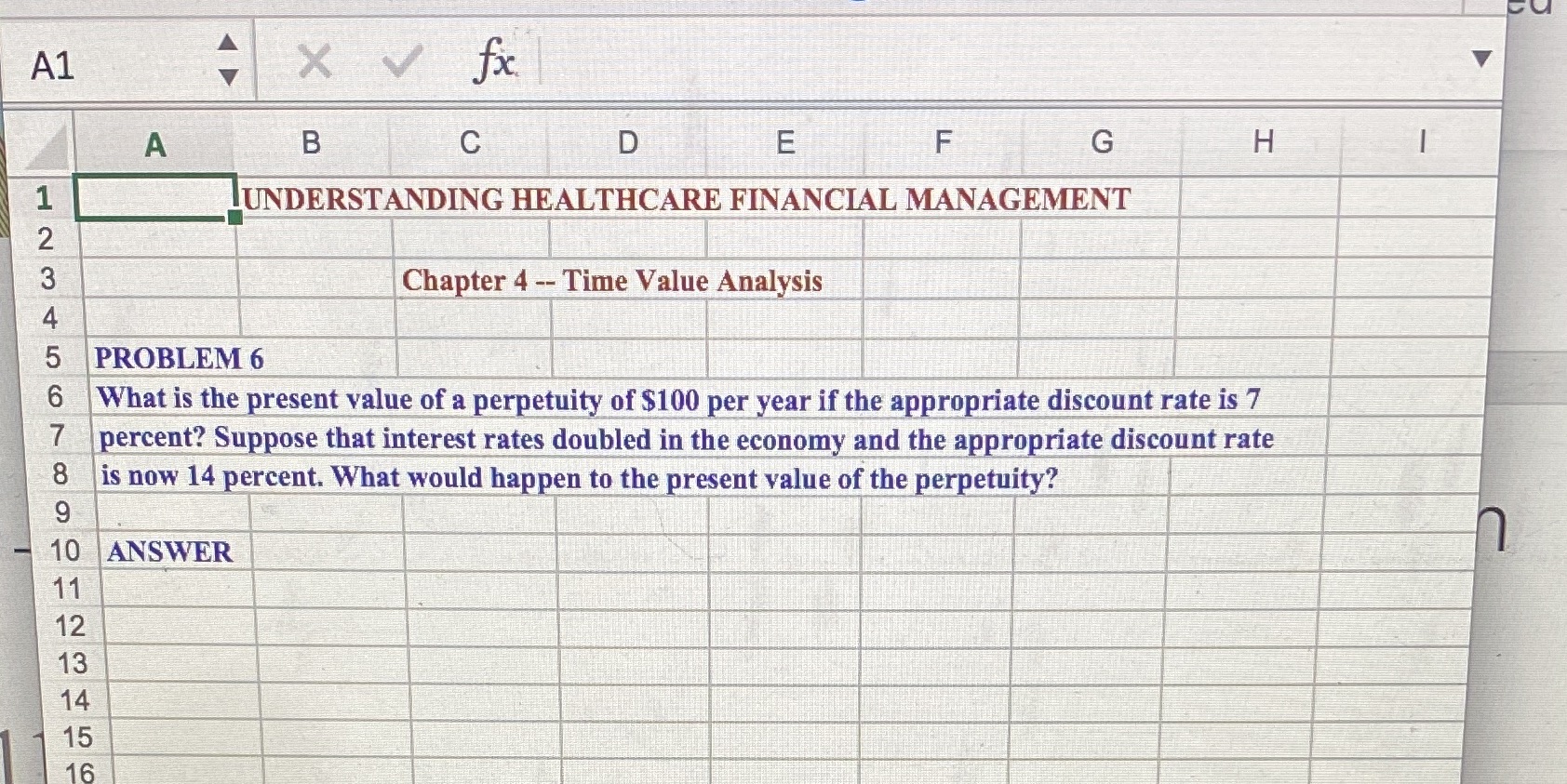  A1 X V fx. A B C D E F G